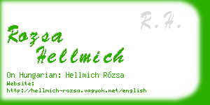 rozsa hellmich business card