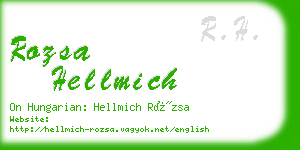 rozsa hellmich business card